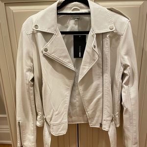 Fashion Nova White Moto Jacket